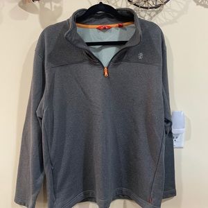 IZOD Gray Quarter-Zip Pullover